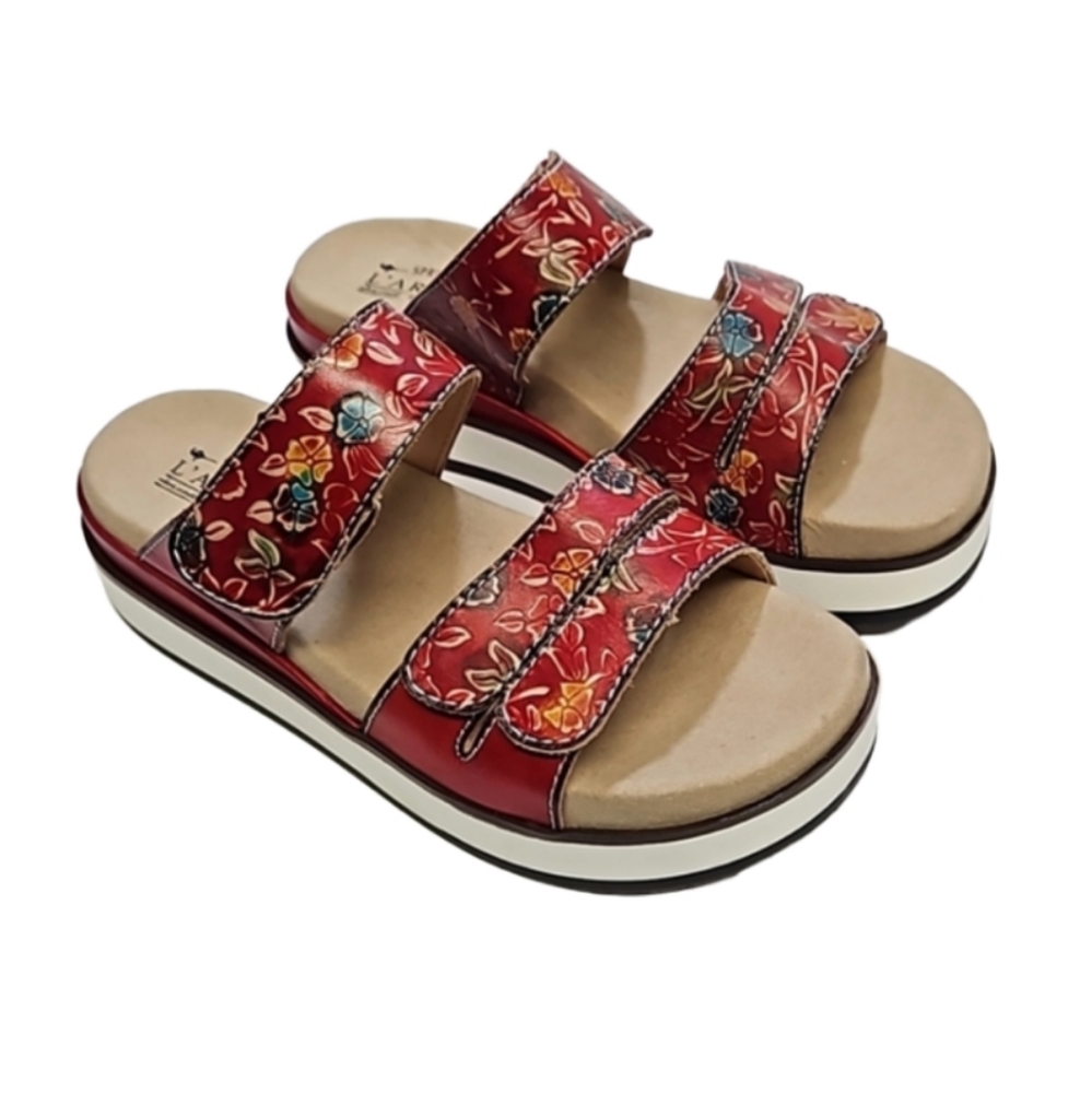 L'Artise by Spring Step Dearest floral sandals women's size EU 37 US 6.5-7 NWOT